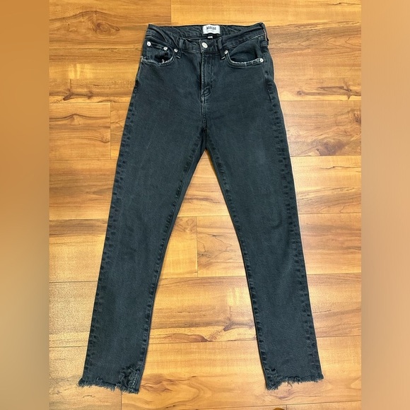 Agolde Toni Mid Rise Straight ankle Jean black wash size 24 - Picture 9 of 16